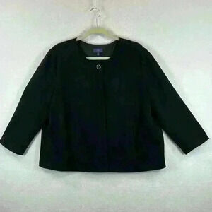 NYDJ Women’s Jacket Size Large Black Luxurious Rayon Blend